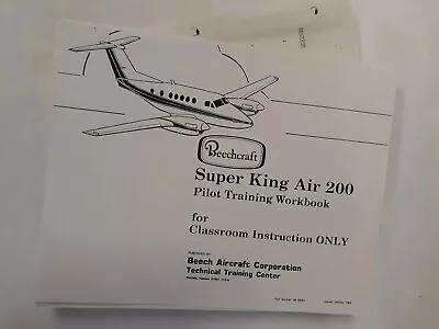 $20 • Buy 2-Beech Super King Air 200 Pilot Training Workbook & Training Manual Copies