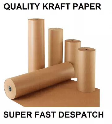 Kraft Craft Brown Packing Parcel Wrapping Paper Rolls • £46.49