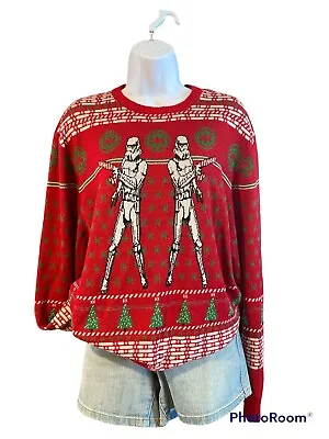 $20 • Buy Star Wars Storm Trooper Christmas  Sweater Knit  Size Large Ugly Sweater