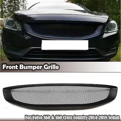 For Volvo S60 V60 2014-2018 2017 Car Front Bumper Grille Grill Mesh Matte Black • $146.92