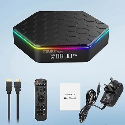 T95Z Plus Android 12 TV Box 16GB/32GB/64GB Smart HD Media Player WIFI Bluetooth • £32.39