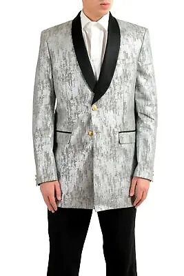 Versace Versus Men's Silver Tuxedo Two Button Blazer Sport Coat Size 38 40 42 • $399.99