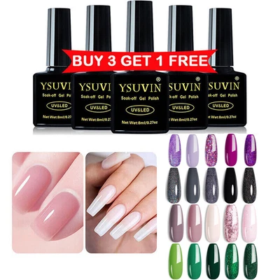 £4.99 • Buy 5PCS Nail Gel Polish Set  Soak Off UV LED Colour Base Top Coat Nail Varnish UK