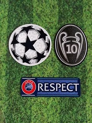 Patch Set Uefa Champions League Starball Respect 10 Trophy  Soccer Football  • $15.99