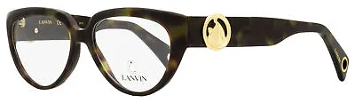Lanvin LNV2600 Cat Eye Eyeglasses 317 Green Havana 55mm • $79
