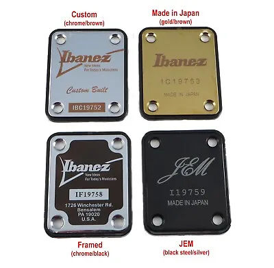 Ibanez Tribute Guitar Neck Plate - Engraved Or Printed In Your Choice Of Colors • $27.95
