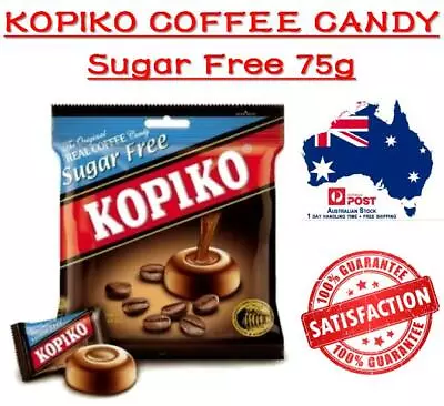 KOPIKO *SUGAR FREE* Oiginal Real Coffee Candy Rich Coffee 75g Plus Free Shipping • $13.50