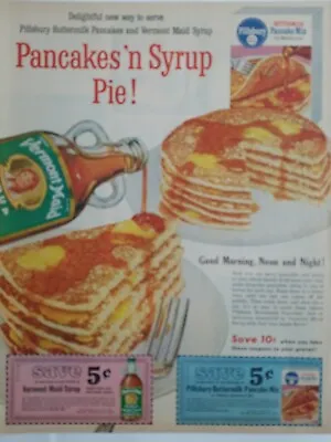  1958 Vermont Maid Pancakes And Syrup Pie Vintage Original Food Ad • $9.99