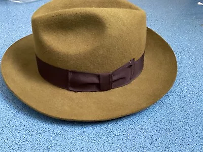 D H Mustard Hand Made Wool Fedora 61cm 7.5 • £23