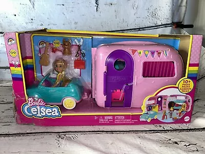 Barbie Chelsea Doll Car Caravan Camping Set • $68.12