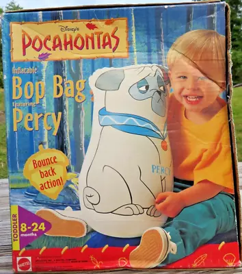 Nos Vintage Walt Disney POCHAHONTAS Percy Punch Bop Bag Inflatable Dog Blow Up • $19.99