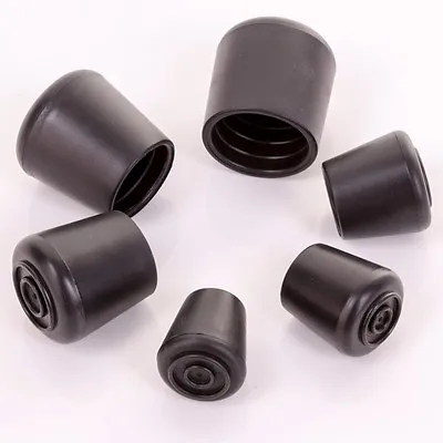 BLACK RUBBER FERRULE SELECTION Small-Large Walking Stick/Cane/Crutch Grip Ends • £6.39