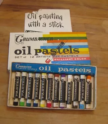 Vintage Box #22-12 Grumbacher Oil Pastels Brilliant Color Artist Pastels • $19.99