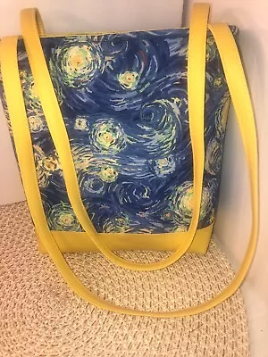 Handmade Van Gogh Shoulder  Purse- Wearable Art-  Washable - • $20