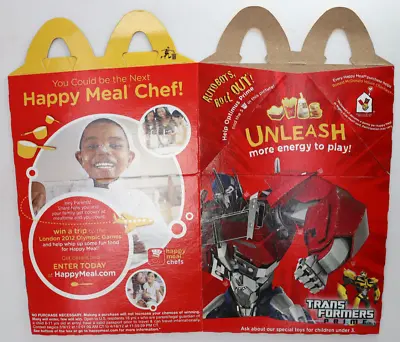 2012 Vintage McDonalds Happy Meal Box Transformers & My Little Pony Unused • $12.99