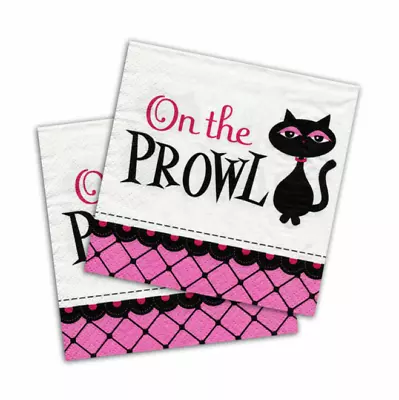 Bachelorette / Hens Night Party Supplies On The Prowl Beverage Napkins (Pk.16) • $7.95