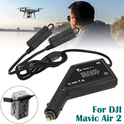 $33.88 • Buy 3 In 1 Car Charger Adapter 2 Battery + 1 Remote Controller For DJI Mavic Air 2