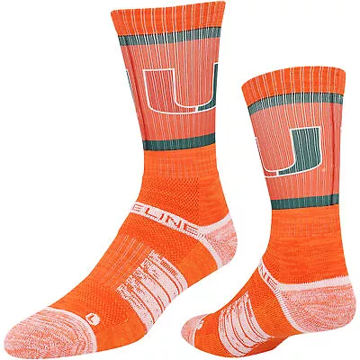 Unisex Strideline Miami Hurricanes Premium Primary Logo Crew Socks • $17.99