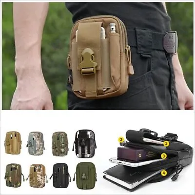 Tactical Waist Pouch EDC Bag Men's Outdoor Sport Belt Mobile Phone Holder Case • $13.70