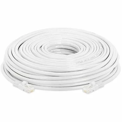 75FT CAT6 Cable Ethernet Lan Network CAT 6 RJ45 Patch Cord Internet White NEW • $9.99