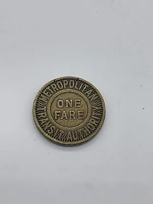 1950-60s MTA Single Fare Token 'Metropolitan Transit Authority' Boston • $4