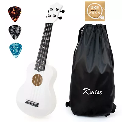 $34.99 • Buy Soprano Ukulele 21 Inch Christmas Toy ABS White Uke With Bag Picks String