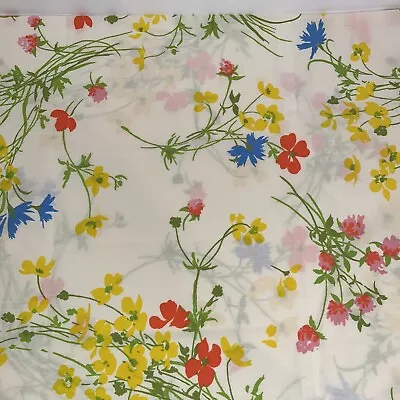 Vtg Fieldcrest Pillowcase Floral Meadow Wildflowers King Sz 50/50 USA 20.5x39.5 • $13.99