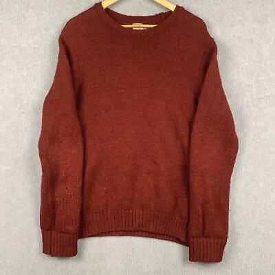 Vintage John Lewis Co Jumper Mens Large Red Sweater Wool Made In England • $59.95