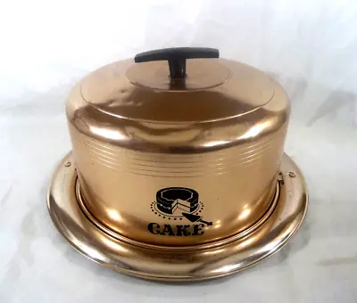 Vintage West Bend Copper Aluminum 12  Cake Taker With Locking Cover • $28.72