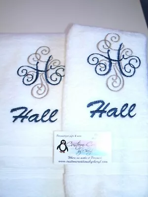 Monogram Adorn Letter Personalized Dish Kitchen Hand Towels  • $20