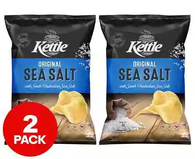 2 X Kettle Potato Chips Sea Salt 165g-FREE DELIVERY • $15.97