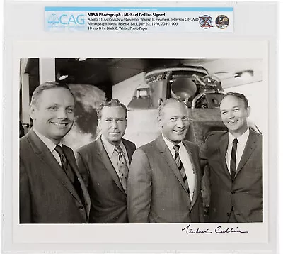 Michael Collins Collection Signed Photo Astronaut Autograph Apollo 11 Crew • $899