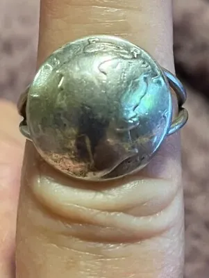 Antique 1942 Lady Liberty MERCURY Dime Sterling Silver 925 Ring Size  7 1/2 • $45