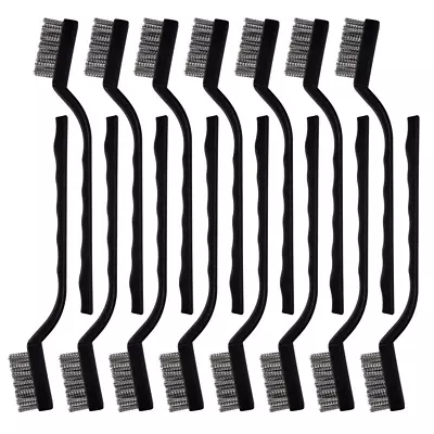 15 Pcs Mini Stainless Steel Wire Brush Set For Cleaning Welding Slag Rust Wire • $10.99