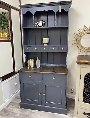 Antique Pine Dresser / Victorian Kitchen Pantry / Farmhouse Display Cabinet • £220