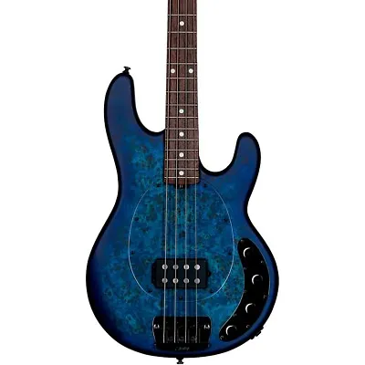 Sterling By Music Man StingRay Ray34 Burl Top RW FB Bass Neptune Blue Satin • $979.99