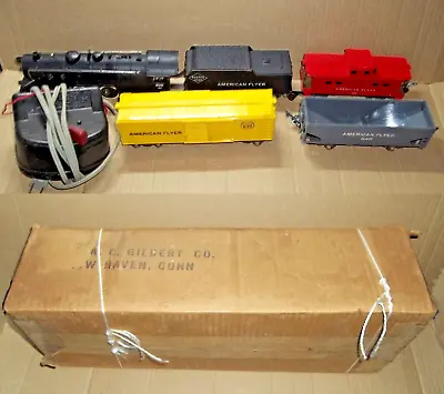 American Flyer 490T Atlantic Freight Train Set With 3 Cars Original Box 300 AC • $125