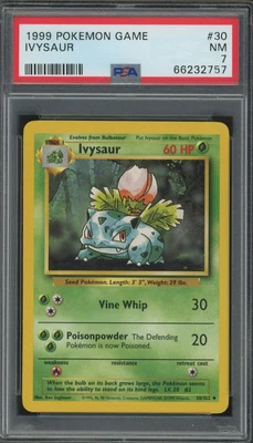 $0.99 • Buy Pokemon Ivysaur Base Set Unlimited #30 PSA 7 -757H2
