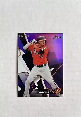 2018 Topps Finest Manny Machado Refractor Purple /250 #98 Padres • $2.99