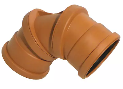 Soil Pipe 0-90° Twisty Adjustable Underground Bend Double Socket Swivel 110mm • £19.99