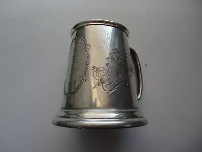 Vintage Jack & Jill Baby Nursery Rhyme Cup Pewter Engraved England • $12.99