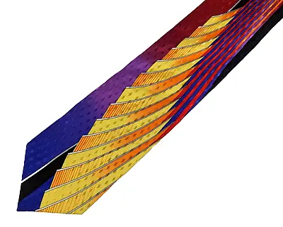 VITALIANO PANCALDI Silk Tie Multi-colored Rainbow • $79.99