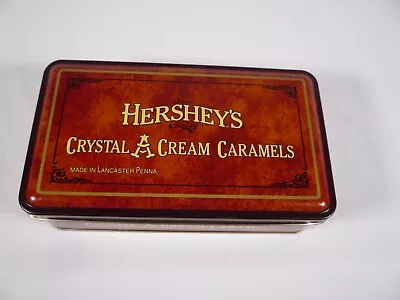 Vintage Collector Hershey's Crystal Cream Caramels Collectible Tin 1997 Hinged L • $7.50