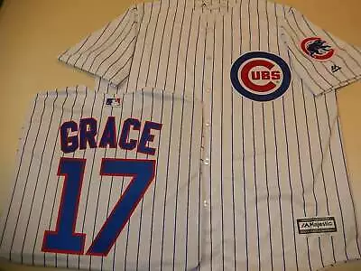 2105 Mens Majestic Chicago Cubs MARK GRACE SEWN Baseball JERSEY All Sizes • $99.99