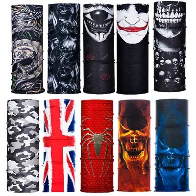 Ghost Skull Balaclava Motorcycle Motorbike Bike Face Mask Neck Tube Warmer Scarf • £3.99