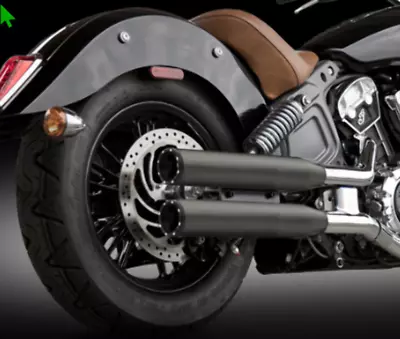 RC Components RCX220B-22E 3  Rival Shorty Muffler Eclipse Tips Indian Scout • $379.95