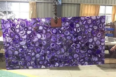 Purple Agate Semi Precious Stone Translucent Panels Agate Table Top Countertops • $1696