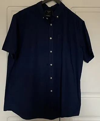 £6 • Buy Mens BHS Atlantic Bay Navy Shirt Size XL