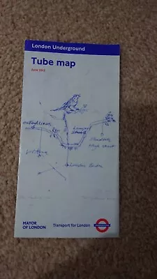 London Underground Tube Map June 2012 *Rare* Tracey Emin Design • £1.50