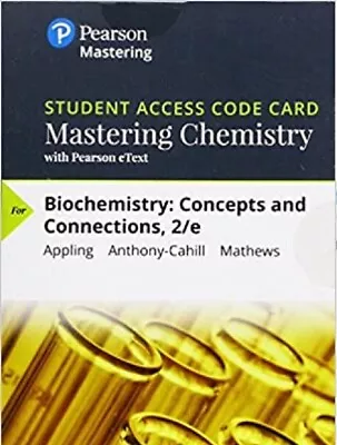 Mastering Chemistry Biochemistry: Concepts And Connections 2nd Access Code • $59.99